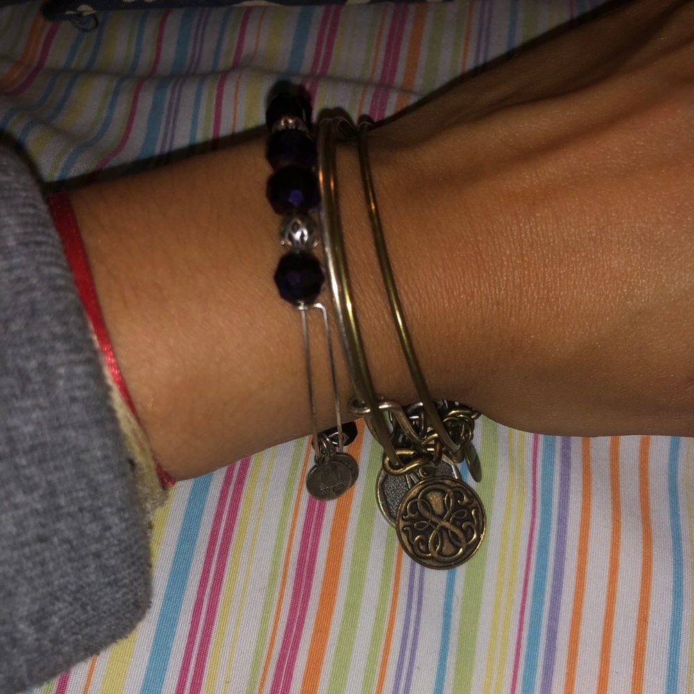 4 Alex & Ani worm bracelets